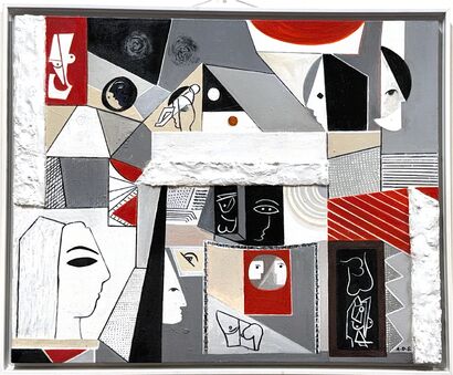 The Geometry of her Silence - a Paint Artowrk by ads